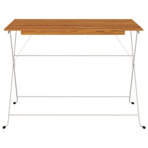 vidaXL Table de bistrot pliable 100x54x71 cm Bois d'acacia massif et acier