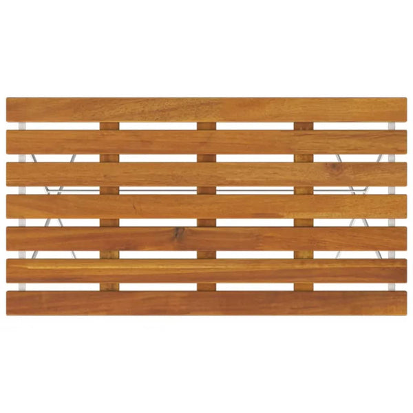 vidaXL Table de bistrot pliable 100x54x71 cm Bois d'acacia massif et acier