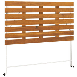vidaXL Table de bistrot pliable 100x54x71 cm Bois d'acacia massif et acier
