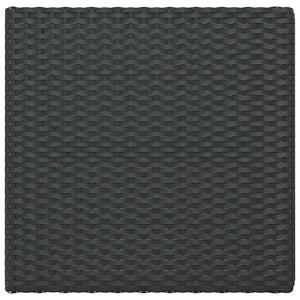 Klappbarer Bistrotisch Schwarz Poly Rattan