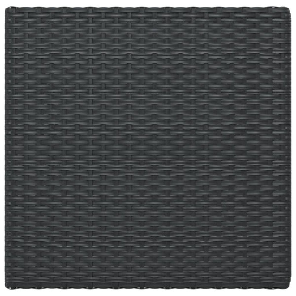 Klappbarer Bistrotisch Schwarz Poly Rattan