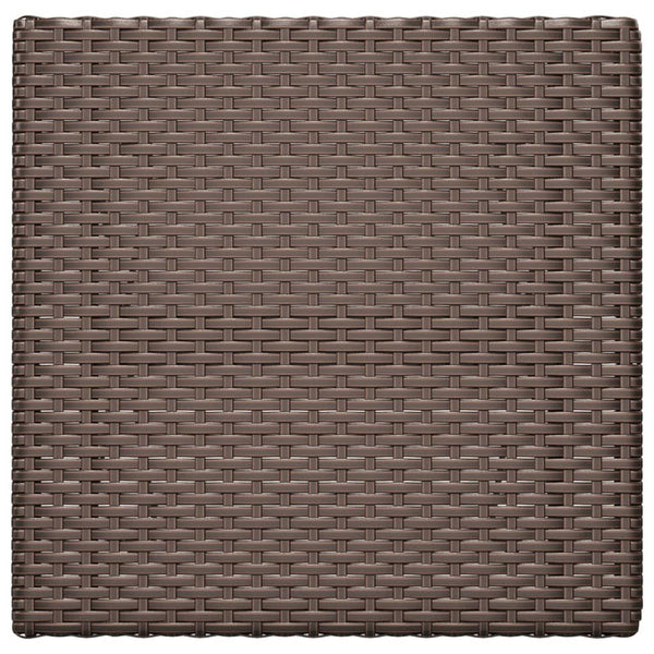 Klappbarer Bistrotisch Braun Poly Rattan