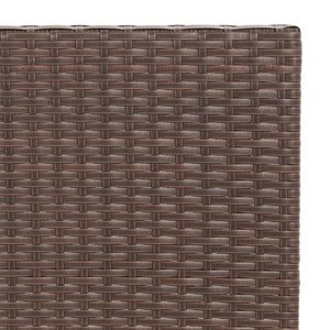 Klappbarer Bistrotisch Braun Poly Rattan