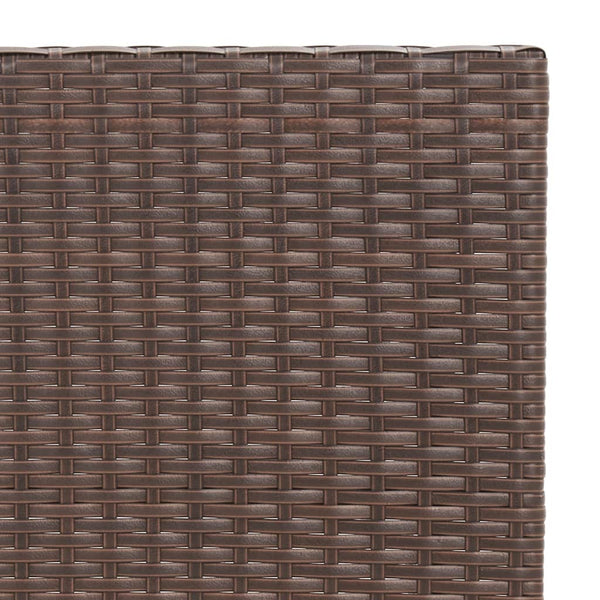 Klappbarer Bistrotisch Braun Poly Rattan