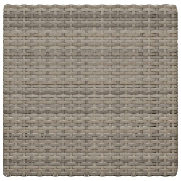 Klappbarer Bistrotisch Grau Poly Rattan