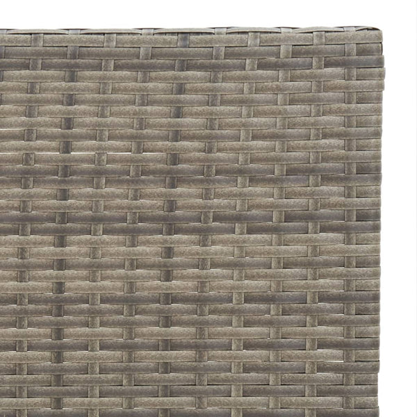 Klappbarer Bistrotisch Grau Poly Rattan