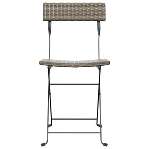 Klappbare Bistrostühle, 2er Set, Grau
