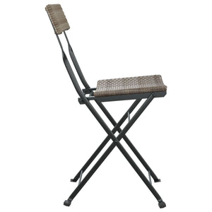 Klappbare Bistrostühle, 2er Set, Grau