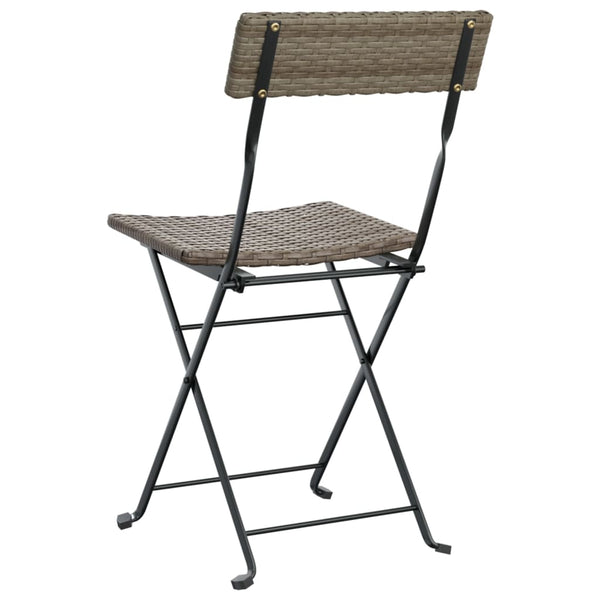 Klappbare Bistrostühle, 2er Set, Grau