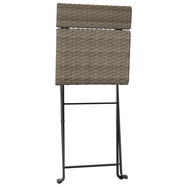 Klappbare Bistrostühle, 2er Set, Grau