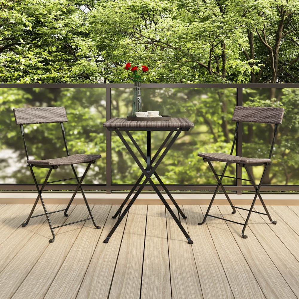 Klappbare Bistrostühle, 2er Set, Grau