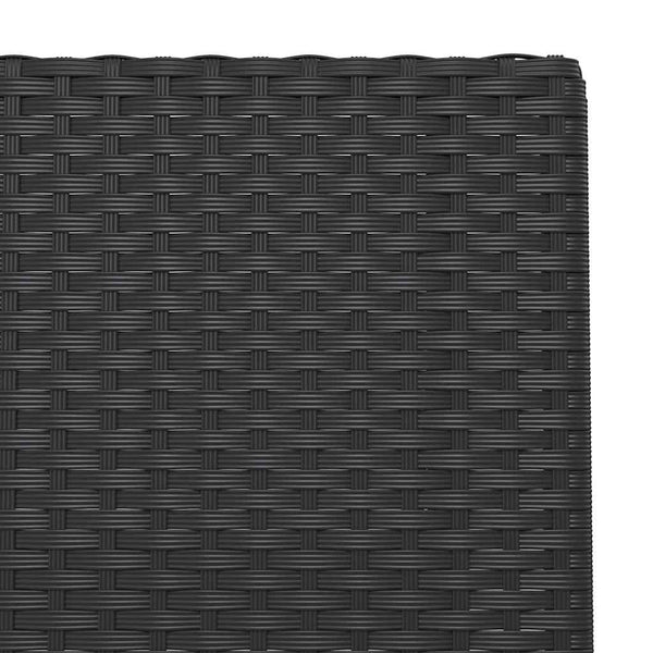 Klappbares 3-tlg. Bistro-Set Poly Rattan Schwarz