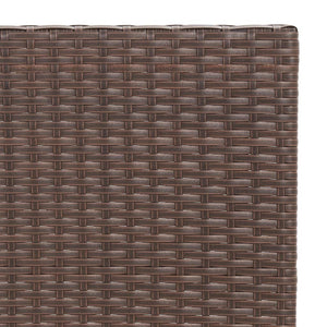 Klappbares 3-tlg. Bistro-Set Braun Rattan