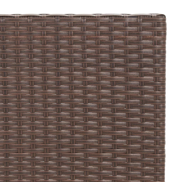 Klappbares 3-tlg. Bistro-Set Braun Rattan