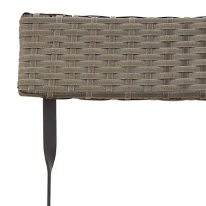3-tlg. Klappbares Bistro-Set Grau Rattan
