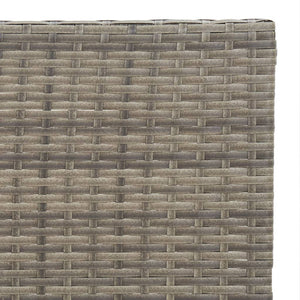 3-tlg. Klappbares Bistro-Set Grau Rattan