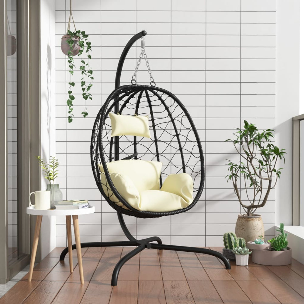 Hängesessel Cremeweiß mit Kissen
