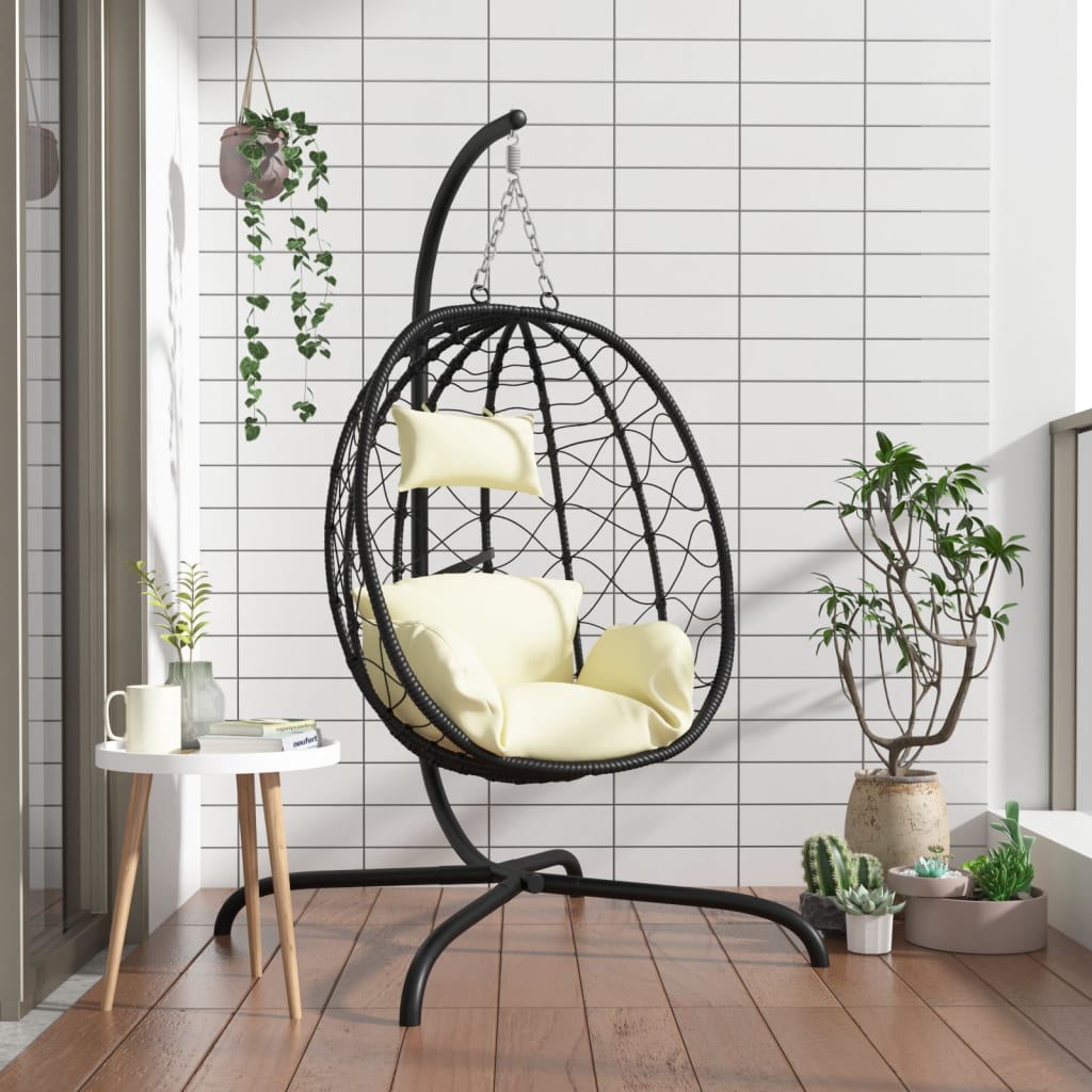 Hängesessel Cremeweiß mit Kissen