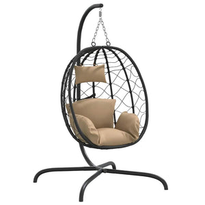 Hängesessel Taupe mit Kissen