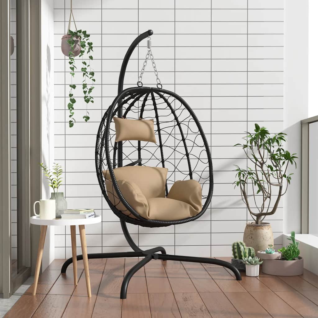Hängesessel Taupe mit Kissen