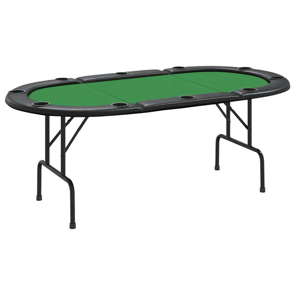 Klappbarer Pokertisch für 10 Spieler, Grün