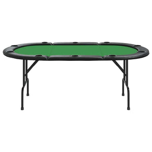 Klappbarer Pokertisch für 10 Spieler, Grün