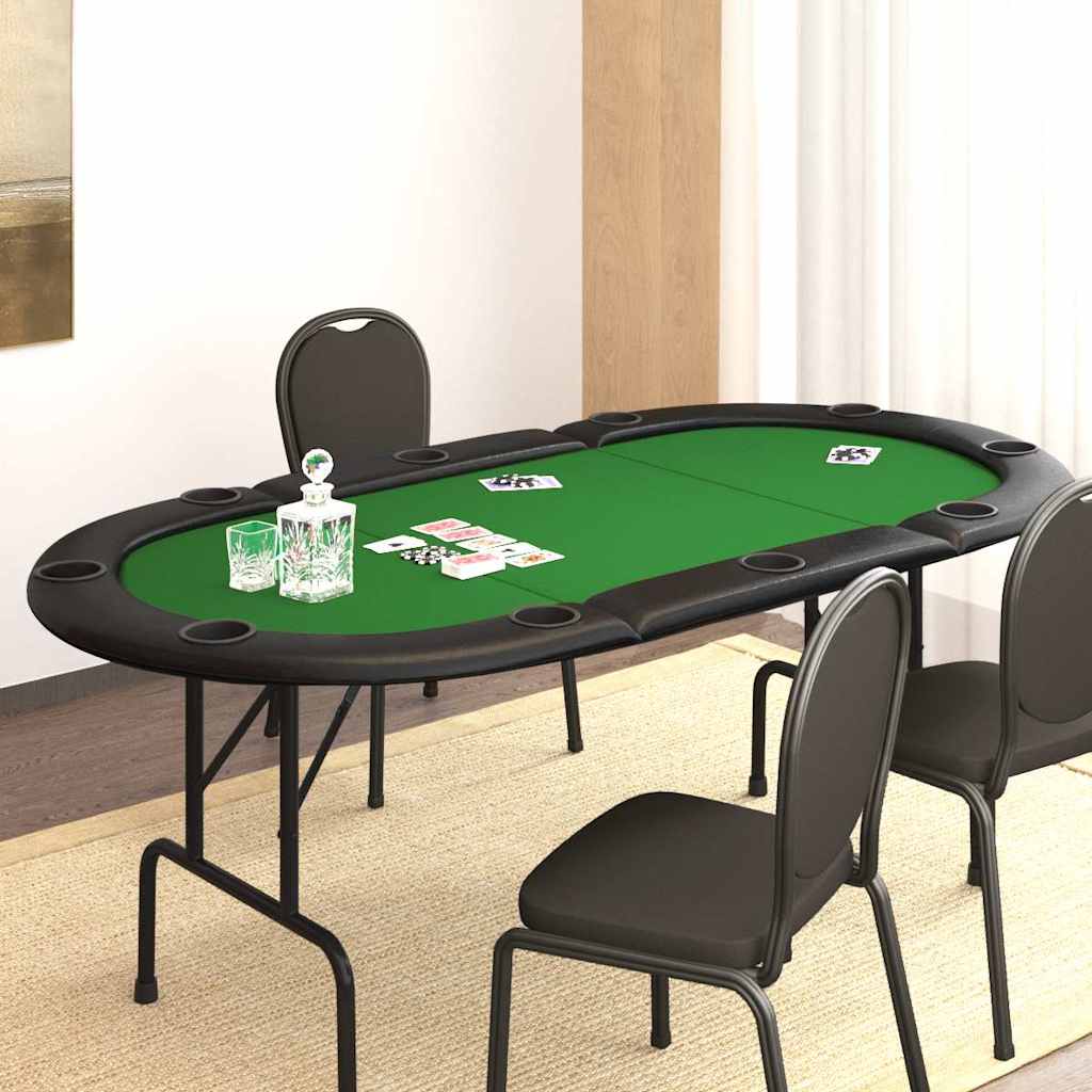 Klappbarer Pokertisch für 10 Spieler, Grün