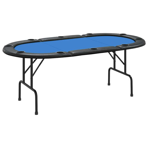 Klappbarer Pokertisch für 10 Spieler, Blau