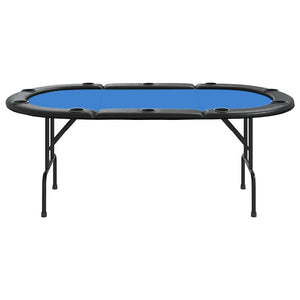 Klappbarer Pokertisch für 10 Spieler, Blau