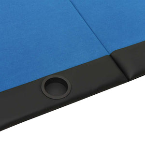 Klappbarer Pokertisch für 10 Spieler, Blau