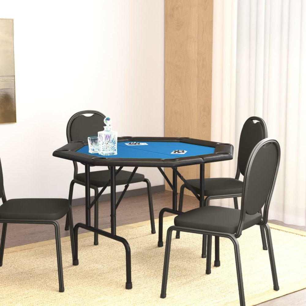 Klappbarer Pokertisch für 8 Spieler, Blau