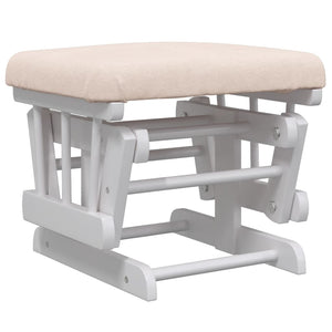 vidaXL Fauteuil à bascule avec pouf Glissant Rose clair Tissu