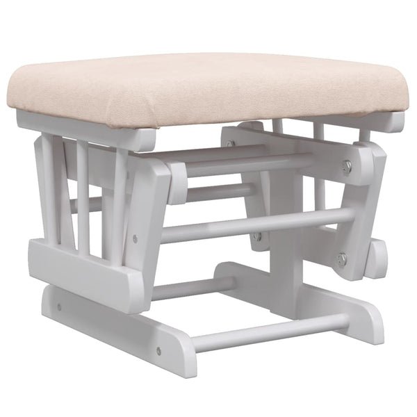 vidaXL Fauteuil à bascule avec pouf Glissant Rose clair Tissu