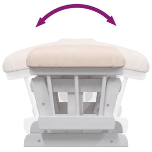 vidaXL Fauteuil à bascule avec pouf Glissant Rose clair Tissu