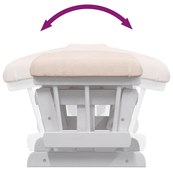 vidaXL Fauteuil à bascule avec pouf Glissant Rose clair Tissu