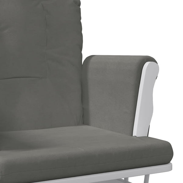 Schaukelsessel mit Hocker Dunkelgrau