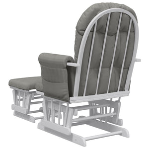 Schaukelsessel mit Hocker Hellgrau