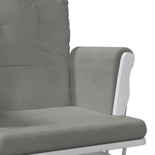 Schaukelsessel mit Hocker Hellgrau