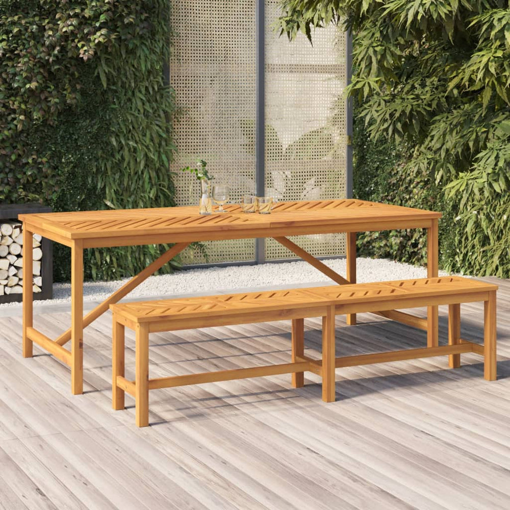 Massivholz Akazienholz Gartentisch, 200 cm