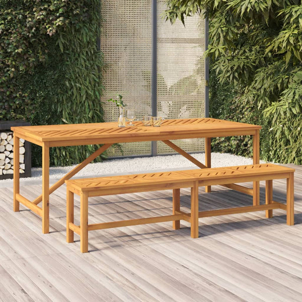 Massivholz Akazienholz Gartentisch, 200 cm