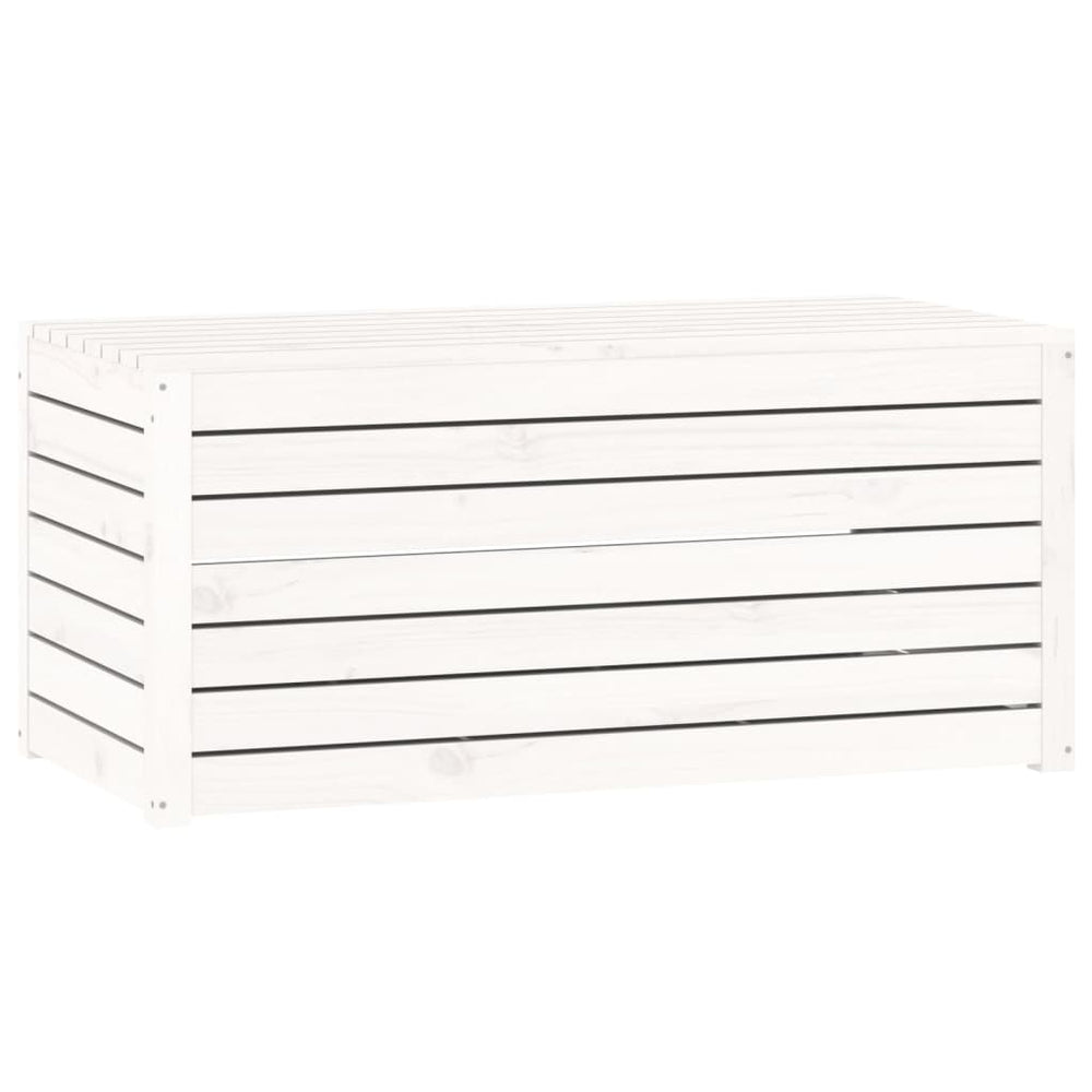Gartenbox Weiß Kiefer Massivholz 101 cm