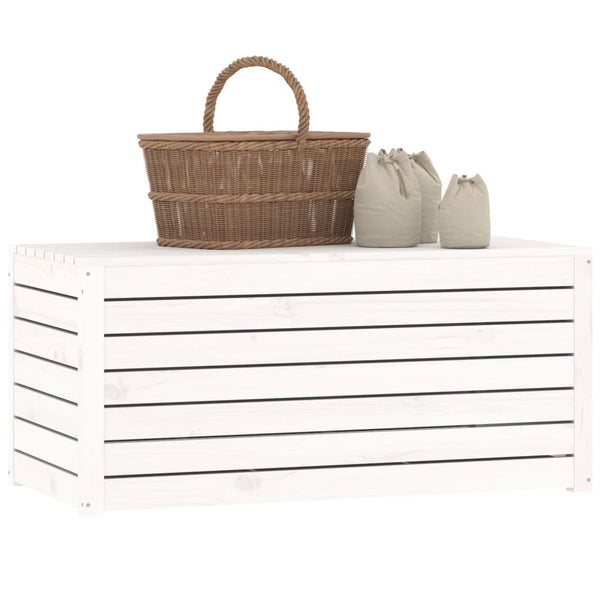 Gartenbox Weiß Kiefer Massivholz 101 cm