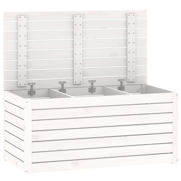 Gartenbox Weiß Kiefer Massivholz 101 cm