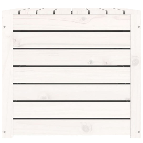 Gartenbox Weiß Kiefer Massivholz 101 cm