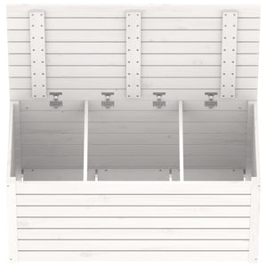 Gartenbox Weiß Kiefer Massivholz 101 cm