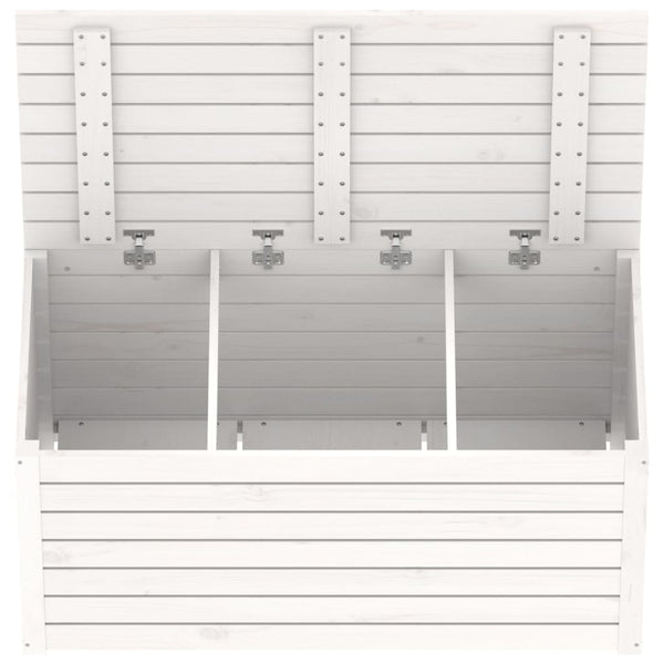 Gartenbox Weiß Kiefer Massivholz 101 cm