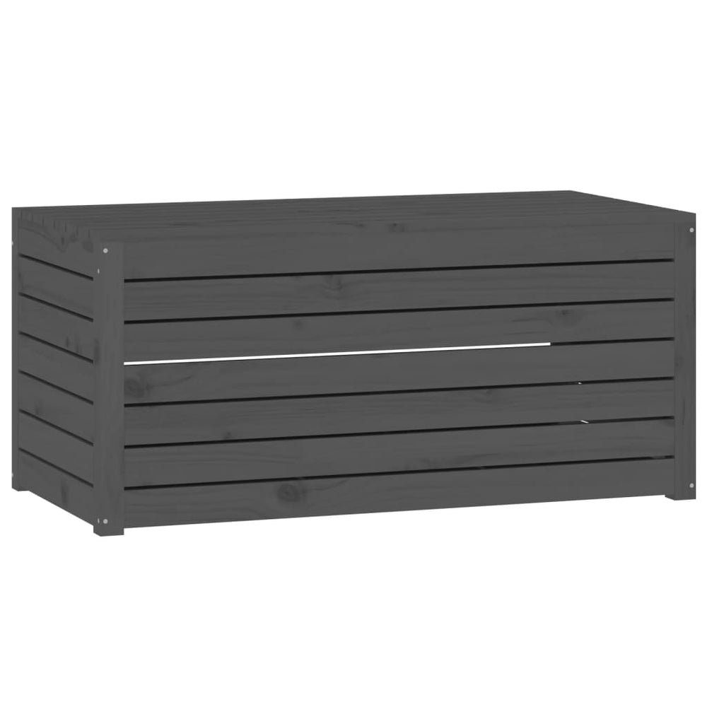 Gartenbox Grau Kiefer Massivholz 101x50,5x46,5 cm