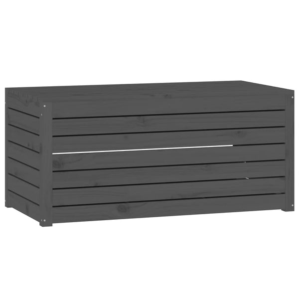 Gartenbox Grau Kiefer Massivholz 101x50,5x46,5 cm