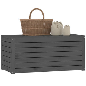 Gartenbox Grau Kiefer Massivholz 101x50,5x46,5 cm