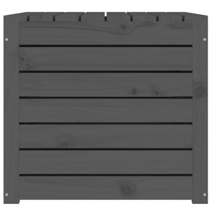 Gartenbox Grau Kiefer Massivholz 101x50,5x46,5 cm